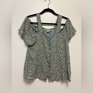 ✨Vintage✨ Billabong Multicolor Floral Blouse Large